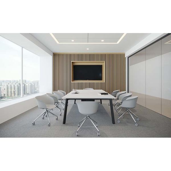 Stable Swivel Conference Chair With Swivel Chrome Rolling Aluminum Office Meeting Chairs