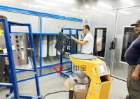 Linha de revestimento cabine do pó do ciclone do TUV grande da pintura pela sala de cozimento manual