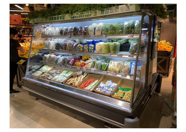 Restaurante R134a Display do supermercado Multideck Open Chiller para frutas
