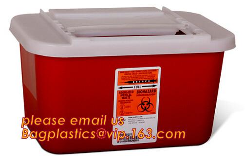 Plastic Disposable Medical Sharps Containers, Kenya safety box for needle/medical waste sharp container, Medical Plastic
