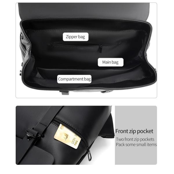 Рюкзак компьютера бизнесменов водоустойчивого рюкзака людей случайный мужчина рюкзака перемещения сумки ноутбука 14 дюймов задний светлый