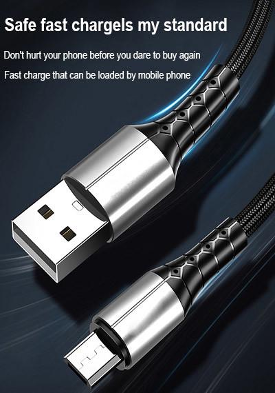 Telefone celular trançado de nylon de carregamento 1.5m do cabo 5A de USB 2,0
