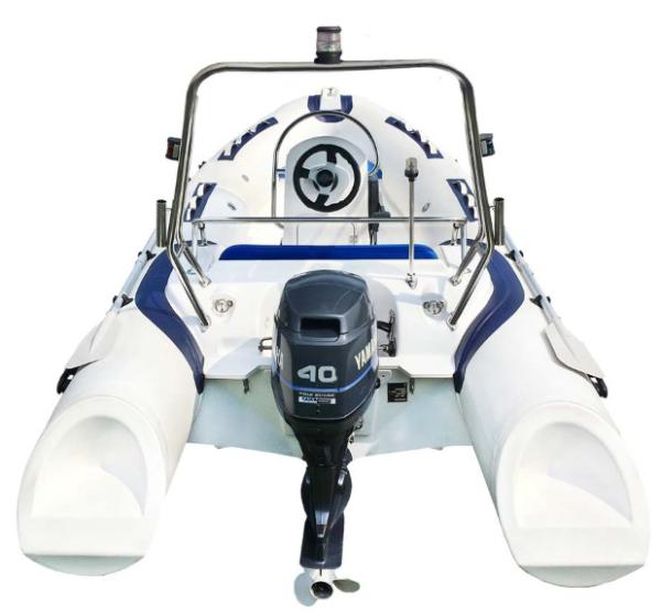 2022 portable inflatable boat  inflatable rigid hull boats 430cm length with fuel back cabin rib430B