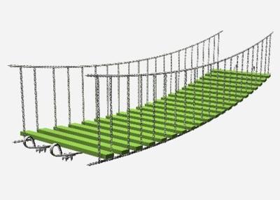 Ponte da rede da corda da suspensão do campo de jogos para a passagem de passeio