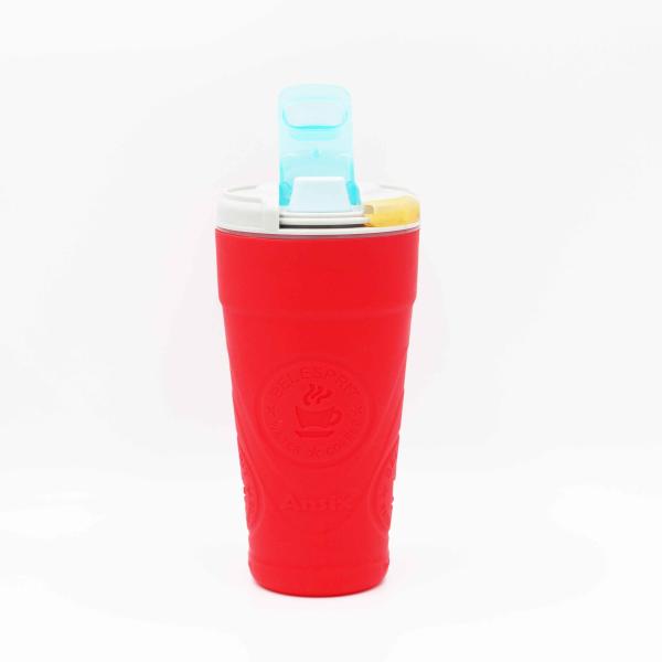 Customized Plastic Creative Flip Lid Water Bottles Outdoor Travel Mug