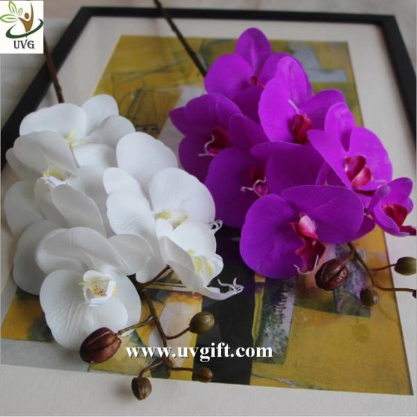 UVG Latex high quality artificial flowers orchid for wedding decoration table centerpiece