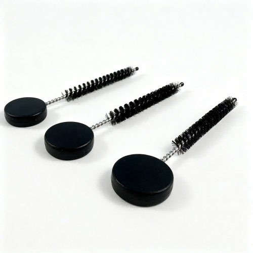 Industrial Small Orifice Cleaning Tube Brush with Depth‑Stop Washer Nylon Bristle Twisted Wire Brush for Nozzle Inner Hole Service & Upkeep