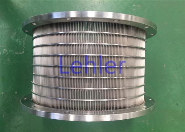 SUS 304 Basket Mill / Bead Mill Screen Outer Diameter 350mm With Flange Rings