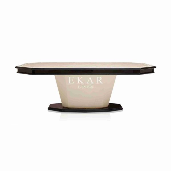 Home Furniture Modern 6 Chair Marble Dining Table Set  W005D1C