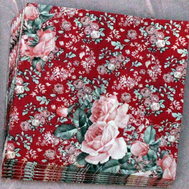 Салфетки для Decoupage, салфетки чаепития 2ply декоративные красной розы 20-Ct