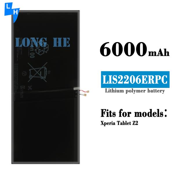 3.8V 6000mAh Bateria de tablet LIS2206ERPC para Sony Xperia Tablet Z2 SGP512 SGP521 SGP541