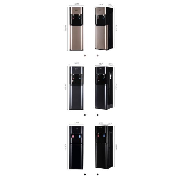Plastic Housing Standing Automatic Hot and Cold Bottom Loading Bottle Water Dispenser
