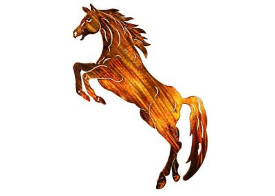 Arte que pendura, estabilidade da parede do cavalo do metal da corrosão da escultura da parede do cavalo do metal