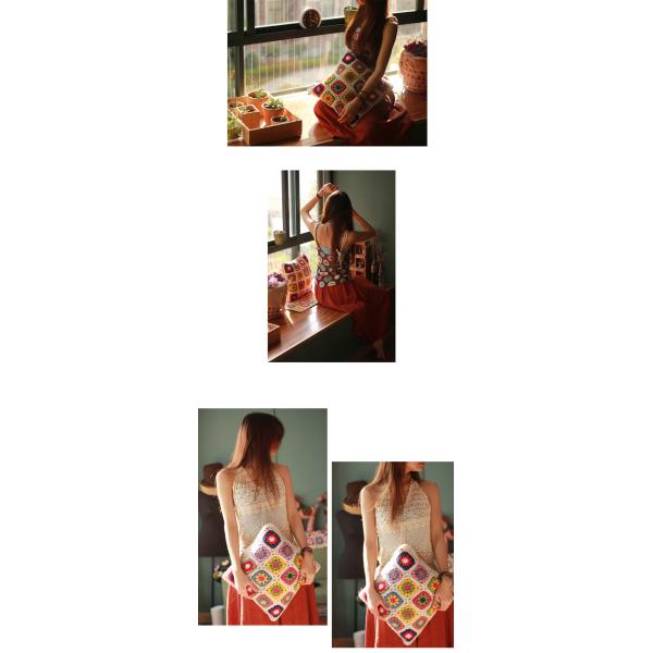 Y-F 38*38 Custom Nordic Hand Crochet Eco Cotton Floral Sofa Throw Pillow Back Cushion Cases Pillow Cover