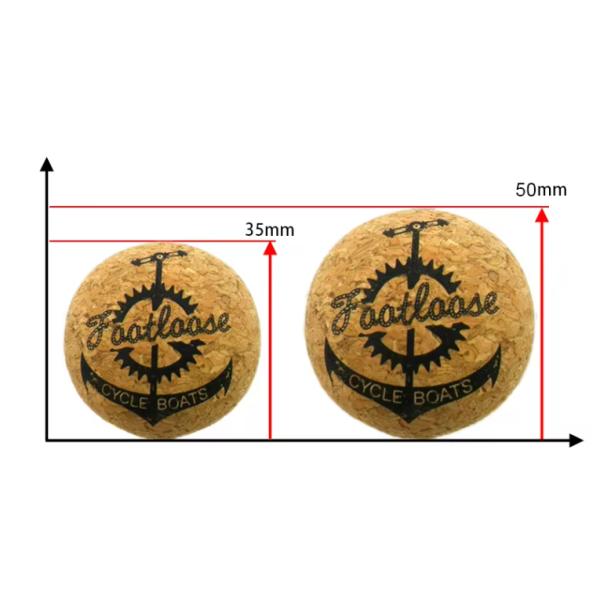 Custom Logo Printed Round Cork Ball Keyring Blank Floating Wooden