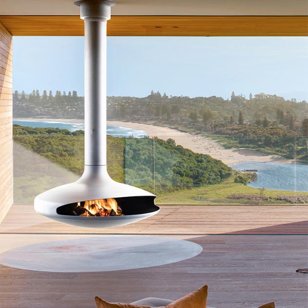 Carbon Iron Construction Wood Burning Fire Pit With Assembly Required Hanging Fireplace