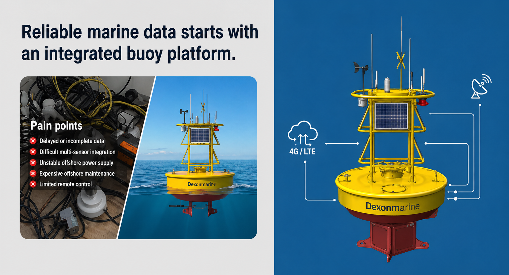 3m to 10m Multifunctional Smart Data Buoy System for Real-Time Ocean Observation