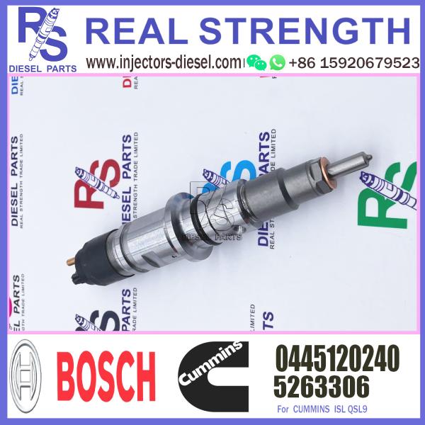Injecteur de carburant commun 5263306 de rail de moteur diesel de haute performance 0445120240