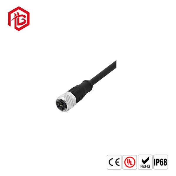Соединитель гнезда мужчины 2/3/4/5Pin фланца квадрата IP67 соединителя M12 водоустойчивой установленный панелью
