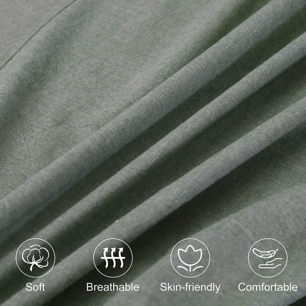 Non-Filling 100% Washed Cotton 4 Piece Bed Sheets for a Relaxing Sleep