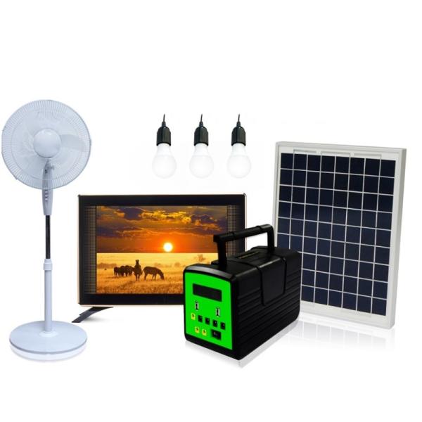 Li Battery Solar Home Lighting Kit , 100% ABS 43H Portable Solar System For Home