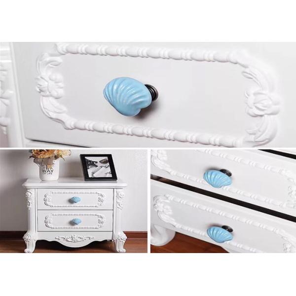 Blue Heart Ceramic Drawer Pulls Colorful Porcelain Furniture Handles Anti Brass Wardrobe Knobs