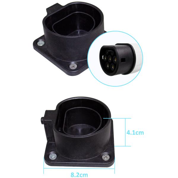 IP 65 Noir prise KIWI extérieure de type 1 chargeur de voiture pour véhicule électrique CE