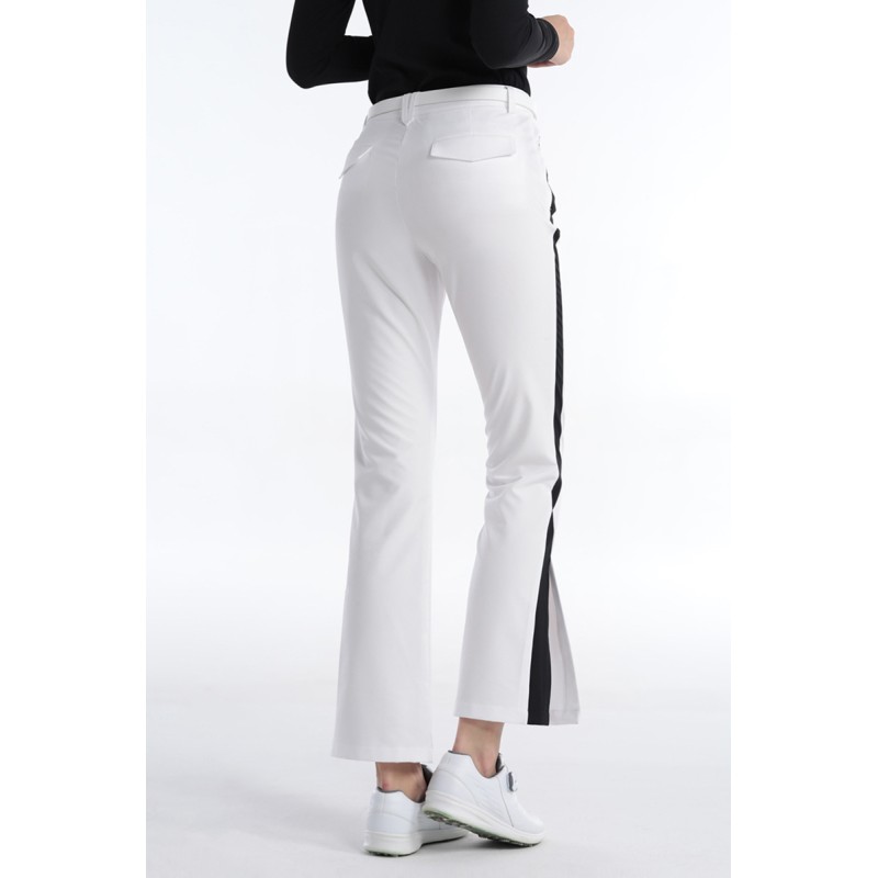 Custom OEM Women Slim Flare Golf Pants Split Hem Sport Pants Invisible Zipper Pockets