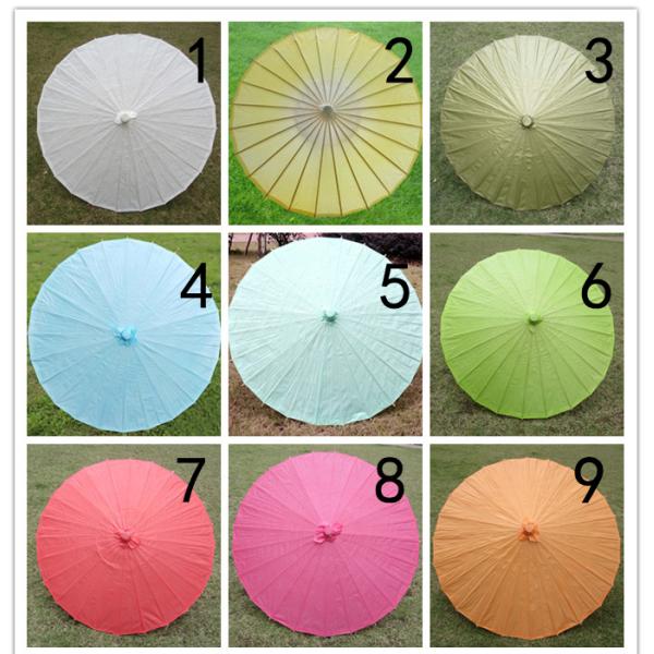 Радиус длины 42cm сплошного цвета 57cm зонтика парасолей свадебного банкета китайский бумажный