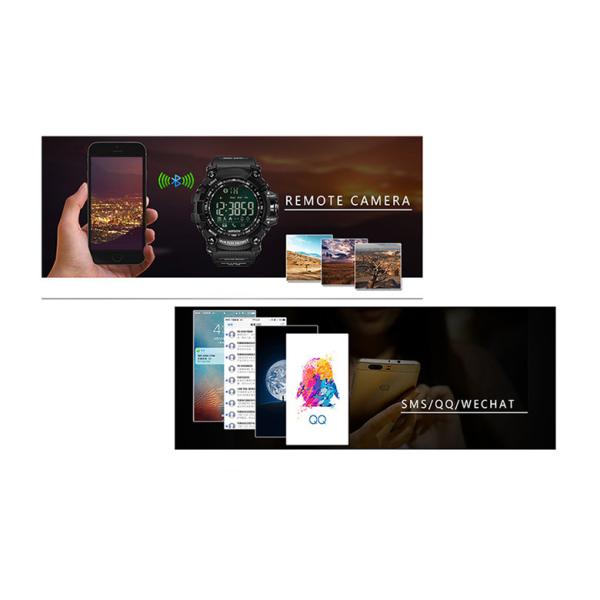 Bluetooth Waterproof Plastic Sports Watch Intelligent Movement With Plastic Strap