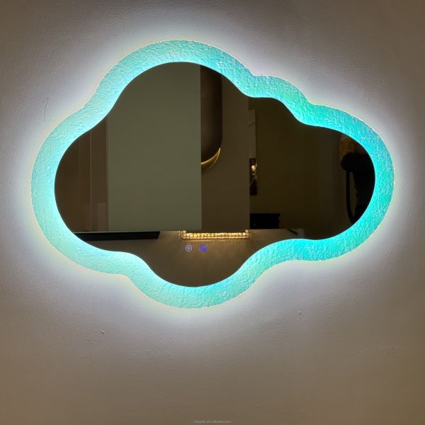 Cloud Shape LED Mirror with Backlit - Smart Touch Control Bathroom Vanity Mirror/Decorative Wall Mirror for Living Room