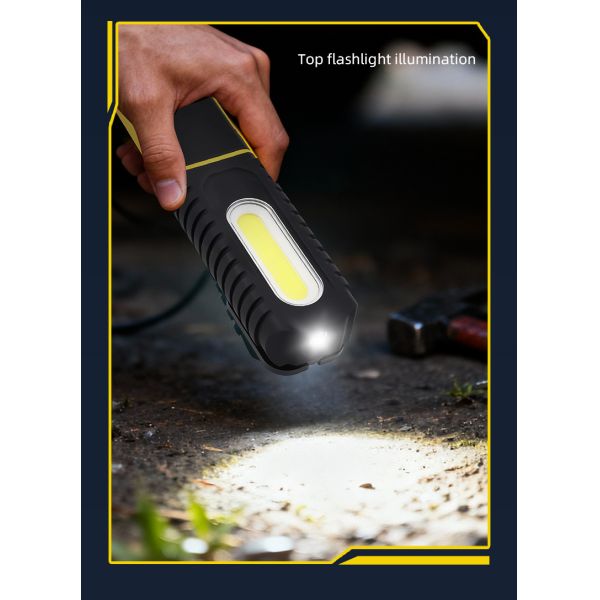 Rotatable LED Flashlight with Magnet Charging Car Repair Inspection Lamp Flashlight Work Lamp Auto Repair Maintenance Lamp