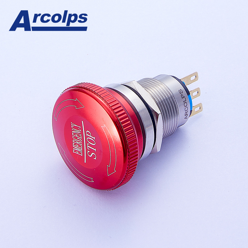 1NO1NC 19mm Momentary Switch E534983 IP65 Ring Illuminated Push Button Switch