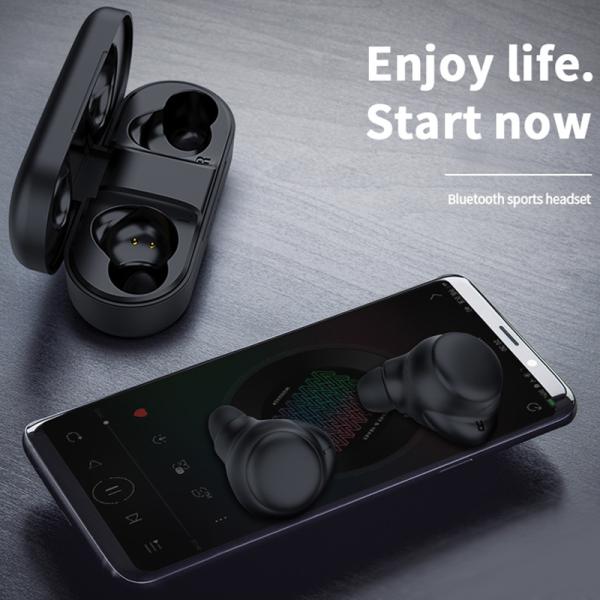 Ухо наушников спорта Tws наушника радиотелеграфа Bluetooth 5,0 гестии хэндс-фри знонит по телефону случаю наушников Earbud шлемофона Earbuds для телефона