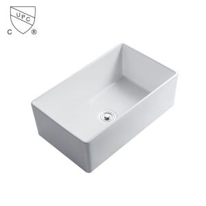 White Ceramic Farmhouse Kitchen Sink 30 Inch 30" Apron Front Sink White Drop In