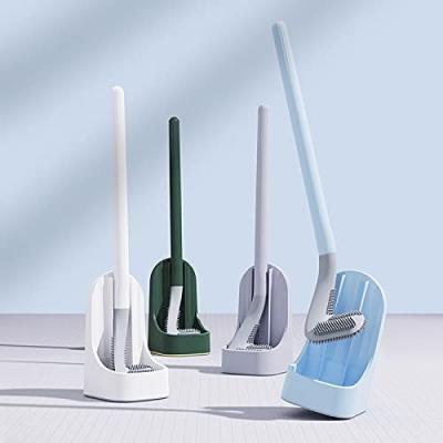 A escova segurada longa do toalete do golfe do silicone de TPR ajustou o verde azul branco