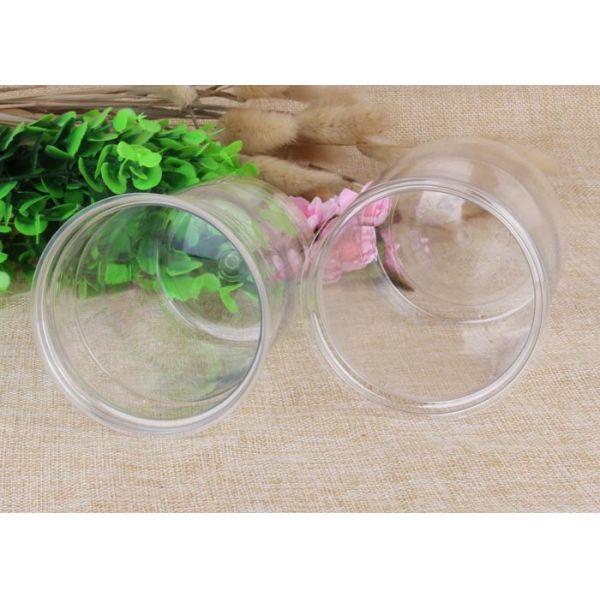 PET Tube Cans Clear Pet Jars Aluminum Easy Open End For Tea / Coffee
