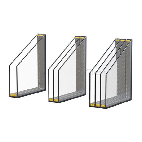 Double Triple Insulated Glass Curtain Wall Anti Condensation Concrete Curtain Wall Glass Types For Hotels / Airports / Stations