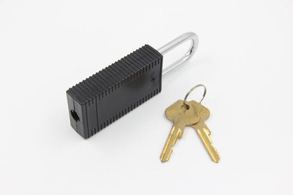Nylon Long  Safety Lockout Padlocks 4mm Shackle Chrome Plated With 2 Keys