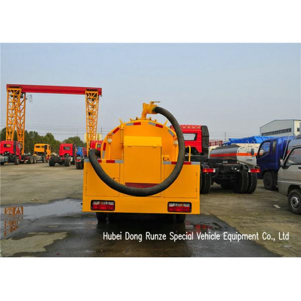 DFAC 3500L-5000L Fecal Sewage Suction Tanker Truck With Hydro Jet Plumbing