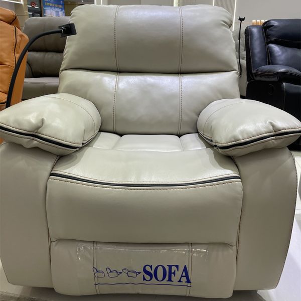 Swivel Rotatable Leather Recliner Sofa Chair-Ergonomic Modern Design for Bedroom Balcony & Study Room