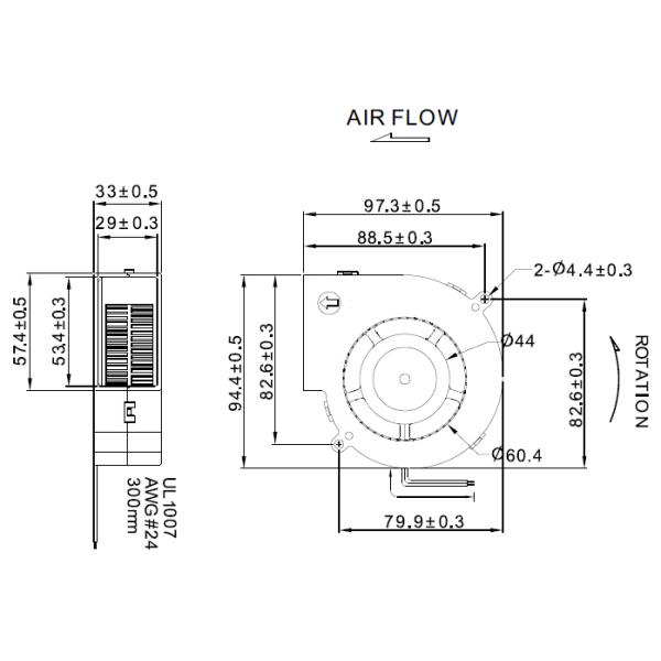 12V DC Burshless Blower Fan / 4inch DC Centrifugal Fan / 12V DC Cooling Fan