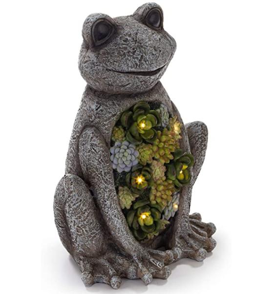 Multicolor 4Watt Polyresin Frog Decorative Solar Garden Lights