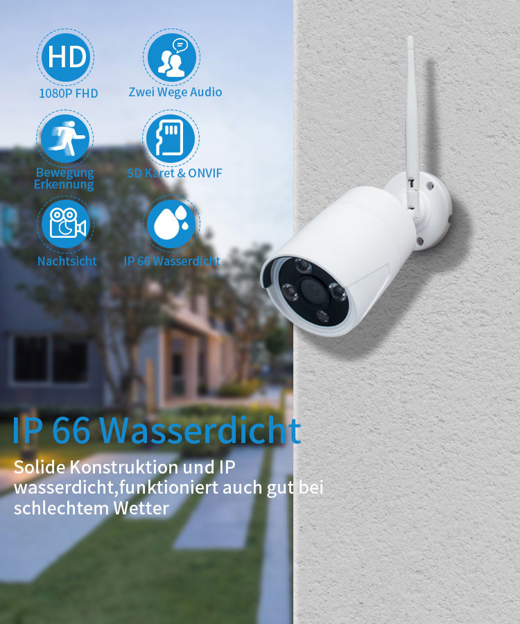 Наблюдение 1080P беспроводное NVR системы камеры слежения Wifi 8 каналов