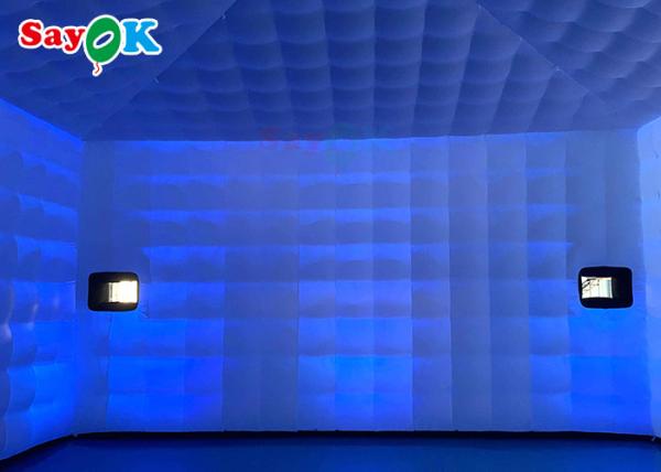 Tente gonflable géante mobile 8x8x4m Tente gonflable extérieure avec lumières LED étanche