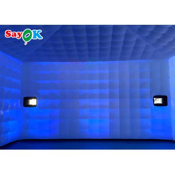 Большая надувная палатка Гигантская мобильная 8x8x4м Надувная палатка на открытом воздухе с светодиодными огнями водонепроницаемая