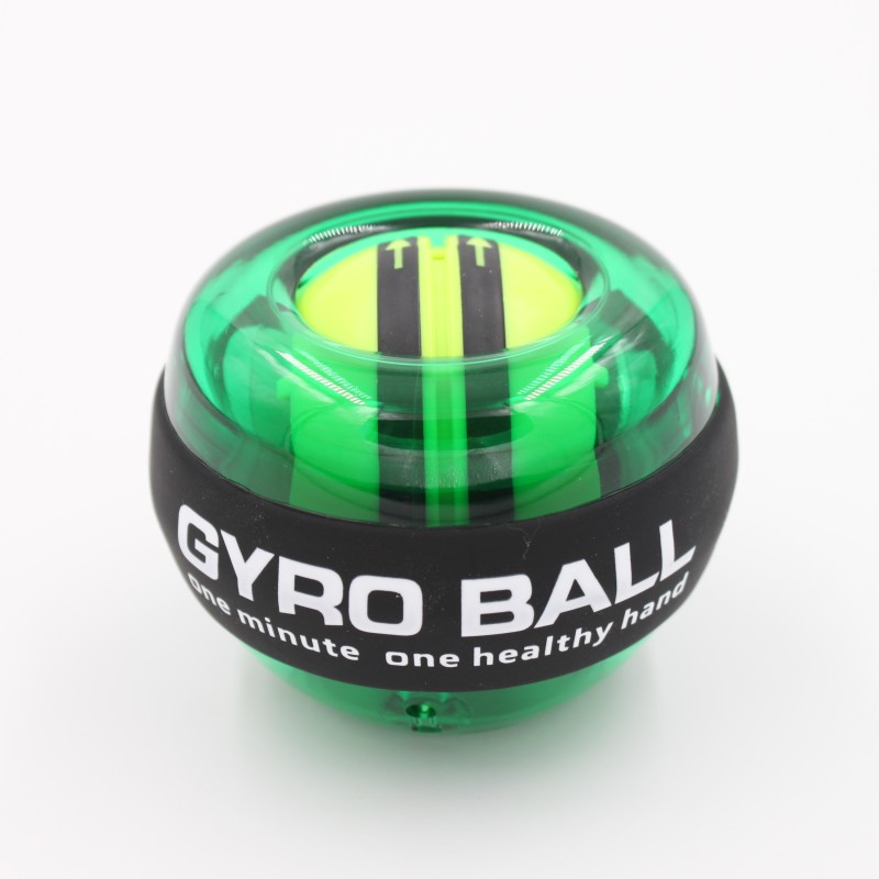 High Quality Green LED Light Speed Meter Portable Wrist Gyro Power Exercise Ball PC+ABS+ZINC ALLOY Fitness Targets for Arm