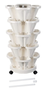 Stackable Planter, Vertical Garden Planter, Strawberry Planter, Indoor/Outdoor, 5 Tier Garden Tower, Herb Plant