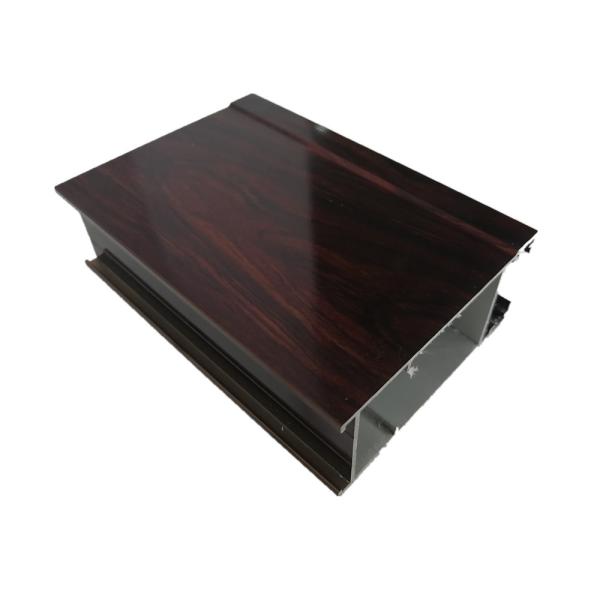 6063 Customized High Glossy Wood Finish Aluminium Profiles Aluminium Extrusion for Glass Door and Window