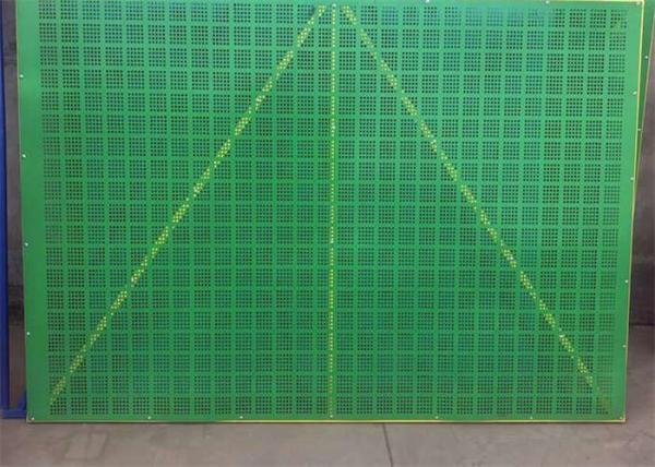 Green Perforated Anti Falling Protective Safety Screens Self Climbing Construction
